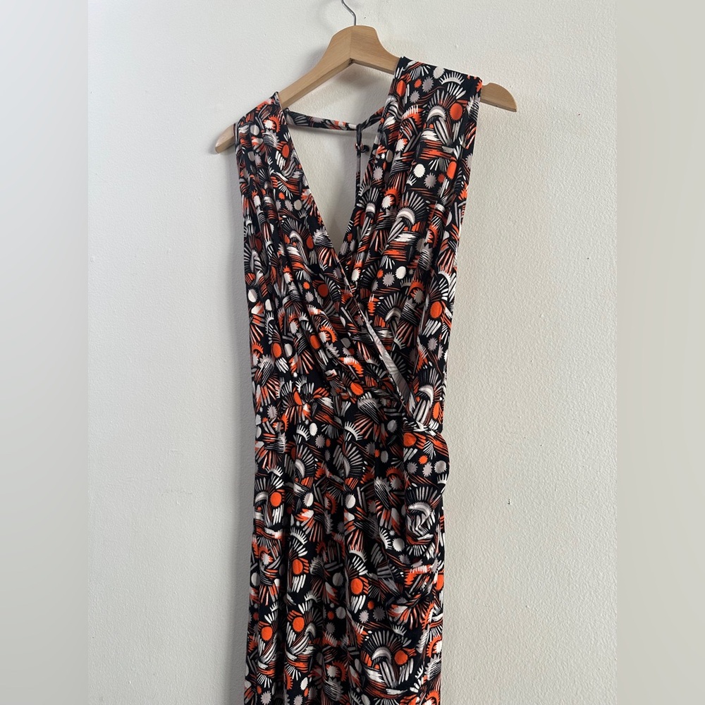 FREE PEOPLE Floral Backless Dress $68 SIZE EXTRA SMALL Ankle Length Brown Orange - Picture 5 of 12